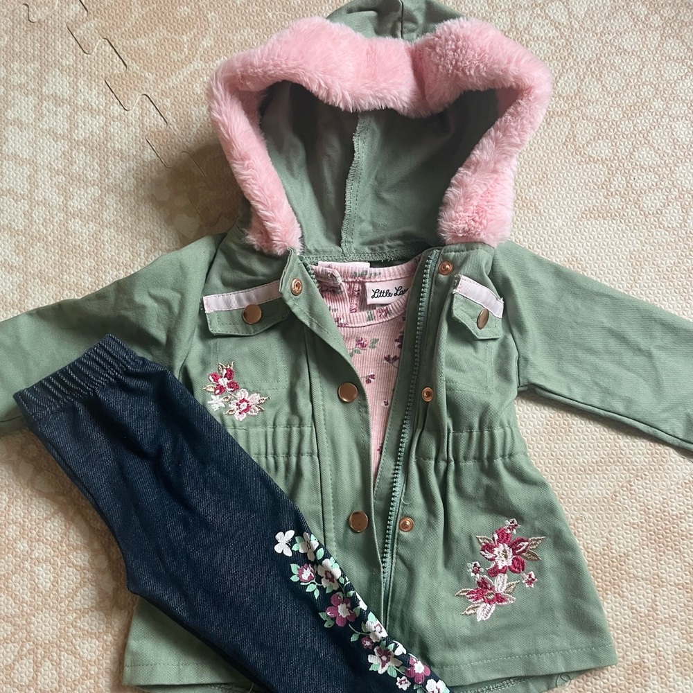 Floral matching set for 12 month old